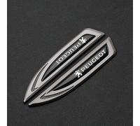 FOXZY 2 Pcs Voiture Logo Décoratif Autocollants De Voiture Décoration De Corps, pour Peugeot 508 408 301 307 207 206, Lettrage Logo Decal Auto Tuning Accessoires,A