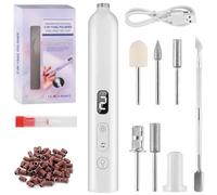 Foydream Ponceuse pour Ongles Professionnel, 33Pcs Limes à Ongle Electrique 35000RPM avec Pointe en Céramique Embouts Ponçage, Portable Kit de Manucure Pédicure pour Salon et Maison
