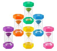 Foydream Sablier 6 Couleurs Minuteur, Sabliers Brossage Dents 1/3/5/10/15/30 Minutes Sablier Kit, Adaptée pour Apprentissage, Jeu, Cuisine, Pâtisserie, Sabliers de Chronométrage