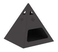 Foyer à bois pyramidal - vidaXL - 50x50x51 cm - Noir - Acier - Moderne - Triangulaire - Température maximale 600 ℃