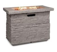 Foyer à gaz - Blumfeldt Anafi - 40.000BTU/13kW - Couverture Brûleur en acier inoxydable - Gris clair Gris G