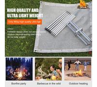 Foyer à mailles pliable, multifonctionnel, pratique, Durable, en acier inoxydable, barbecue d'extérieur, poêle à bois