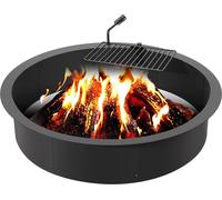 Foyer Anneau de feu Coupe de feu de camp Métal φ1016mm Jardin Terrase