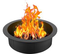Foyer anneau de feu coupe de feu de camp métal Ø914,4 mm - jardin terrasse - barbecue extérieur - radiateur de chaleur pour garden party