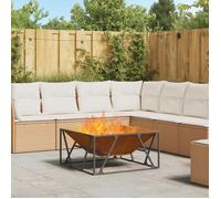 foyer Carré 80x80x40 cm en acier résistant aux intempéries