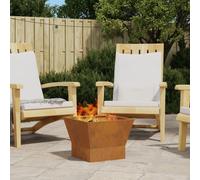 foyer carré vidaXL 40x40x30 cm en acier weathering