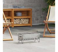 Vidaxl Foyer De Camping 42 X 22 X 18 Cm Acier Inoxydable Argenté