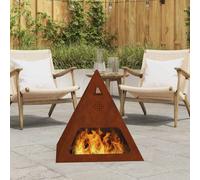 Foyer de cheminée Acier Braise extérieure à bois Chauffage jardin patio vidaXL v