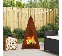 Foyer de cheminée Acier Braise extérieure Bac à feu rectangulaire patio vidaXL v