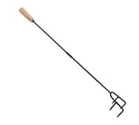Foyer de feu de camp résistant de 33 pouces de long avec manche en bois pour camping - Long feu de camp - Outils pour trou de feu