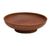 Foyer de jardin en acier - vidaXL - 57x16 cm - Marron - Acier avec revêtement rustique - Grand bol