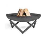 Foyer de jardin SANTIAGO, acier naturel, avec support, CookKing, 111372