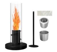 Foyer De Table,40x19cm,Foyer À Gaz Portable,Poêle À Flamme Réelle Pour Décoration Et Chauffage, Brasero Portable Moderne, Pour Terrasse Jardin Extérieur Camping Arrière-Cour Feu De Camp Camping-Car