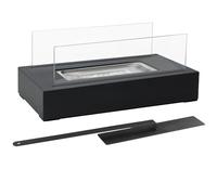 Foyer De Table - Mini Foyer De Table Pour Patio | Brasero Coupe-vent En Acier Inoxydable Avec Verre À Quatre Côtés | Machine À S'mores Portable Sans Fumée Pour Utilisation Intérieure Et Extérieure, Ba