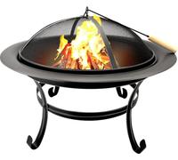 Foyer d'extérieur - Acier, 58,5 x Ø75,5 cm, idéal pour Les réunions en Plein air, Robuste et Facile à Monter. Parfait pour Chauffer et Griller