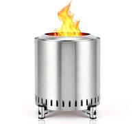 Foyer d'extérieur portable sans fumée en acier inoxydable pour camping, jardin, terrasse, installation facile, rangement compact