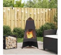 Foyer d'extérieur - vidaXL - Braise Noir - Acier - 50x50x95 cm