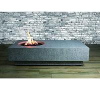 Foyer Elementi Ubinas : Moderne, rectangulaire, Gris, béton fibré, Compatible gaz