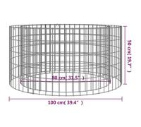 Foyer en gabion Ø 100 cm fer galvanisé_2 ans garantie_85595