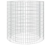 vidaXL Foyer en gabion Ø 100 cm en fer galvanisé