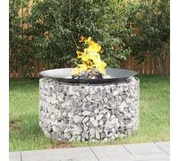 Foyer en Gabion Ø 100 cm Fer galvanisé,Cheminées-153560