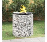 Foyer en Gabion 100 x 100 cm,Jardinière de jardin - Panier à pierre - Panier à gabions de jardin,Fer galvanisé pour Extérieur, Terrasse, Jardin, Barbecue