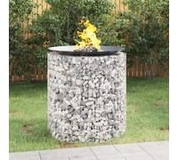 Foyer en Gabion Cheminée Jardin Patio Cour Extérieur Fer Galvanisé vidaXL