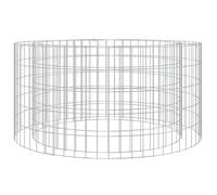 Foyer en gabion - vidaXL - Ø 100 cm - Fer galvanisé - Argent - Filet 5x10 cm - Diamètre fil 3,5 mm - Remplissage pierres