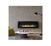 Foyer encastrable à bioéthanol mural Livorno 120 noir 120x40