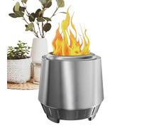 Foyer Extérieur À Combustion Bois | Équipement De Camping Portable En Acier Inoxydable - Brasero De Jardin | Pour Patio Jardin Terrasse Porche Balcon Maison Côté Feu Table Entourage Feu De Camp Pique-