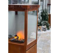 Foyer extérieur chauffant jardin Sunwood Marino - Effet rouille