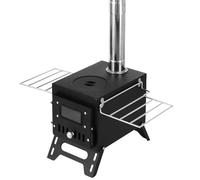 Foyer extérieur,HUIOP Poêle à bois de camping en plein air Brûleur à bois de chauffage Chauffage pliable en acier inoxydable avec tente Fenêtre à feu Patio Cheminée Cuisson au feu de camp Idéal pour l