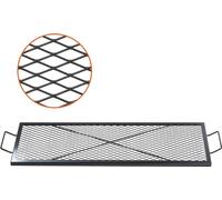 Foyer Grille de barbecue - Grille BBQ en acier pour feu de camp - Barbecue de camping portable - Réunion de fête en plein air - Noir