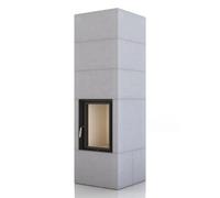 Foyer modulaire Brunner BSO 02 | 9 kW porte pivotante Cadre de fixation en acier inoxydable, avec EAS intégré