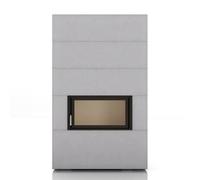 Foyer modulaire Brunner BSO 05 EAS 12 kW, porte pivotante, hydro Cadre de fixation noir