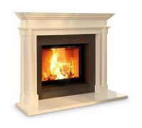 Foyer modulaire Camina N3 | 9 kW Plante en pierre naturelle Pierre naturelle Marbre Rosa Claro, Vermiculite naturelle