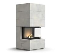 Foyer modulaire Camina S13 | 9 kW accumulateur de chaleur Standard, Speicherbeton, Ekko U 67(45)51 s, cristal, chamotte blanche