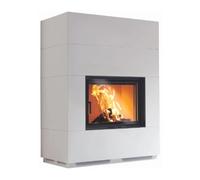 Foyer modulaire Camina S7 court 7 kW accumulateur de chaleur Lina 6751 s, Kristall, charnières à gauche, chamotte blanche, 9 kW