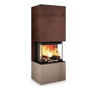 Foyer modulaire Neocube P10 5,7 kW Iron Corten, Phedra