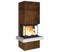 Foyer modulaire Neocube P14 5,7 kW Iron Corten, Just White