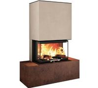 Foyer modulaire Neocube P21 7,8 kW Phedra, Iron Corten