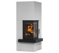 Foyer modulaire Oranier Club (W+) 7 kW Acier noir, en béton ardoise