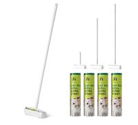 Foyer Nuage Rouleau à Poils d'animaux à Manche Télescopique 3 Sections (Ajustable de 26 à 126cm) | Rouleau Poils Animaux XXL avec 4 Recharges | pour Canapé, Literie, Plafond, Voiture【N'en Pliez Plus】