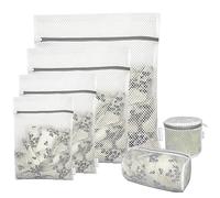 Foyer Nuage Sacs à Linge, 6 Pièces Filet Linge Machine à Laver avec Fermeture Eclair Pour Sous-Vêtements,Chemisier,Chaussettes,Veste,Manteau,Couette,Drap(1Bra,1Cylindre,1S,1M,1L,1XL)