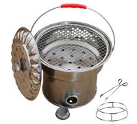 Foyer portable en acier inoxydable - Réchaud de camping multifonction pour barbecue, cuisson et chauffage