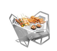 Foyer Portatif pour Le Camping - Chauffage Extérieur en Acier Inoxydable De 27 Cm, Foyer D'arrière-Cour | Portable Pliable avec Sac De Rangement pour Jardin Patio Barbecue Fête Adultes