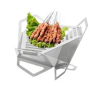 Foyer Portatif pour Le Camping - Chauffage Extérieur en Acier Inoxydable De 27 Cm, Foyer D'arrière-Cour | Portable Pliable avec Sac De Rangement pour Jardin Patio Barbecue Fête Adultes
