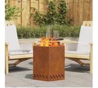 vidaXL Foyer sans fumée Hexagonal 48x48x51 cm Acier résistant aux intempéries