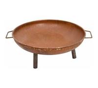 Foyer - vidaXL - 67,5x58x22,5 cm - Acier - Marron - Transportable avec poignées Marron G