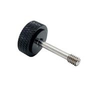 Foyoram M4 x 12 mm, vis non perdables, avec tête moletée, diamètre de la tête : 16 mm, vis moletée imperdable, en aluminium et acier inoxydable, 4 pièces (noir, M4 x 12 mm)